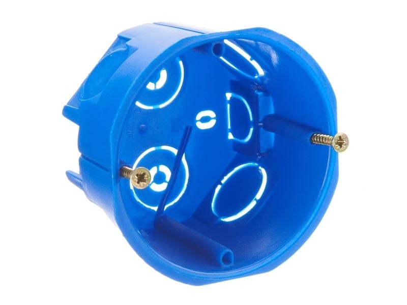 Коробка установочная приборная в бетон УПп 68/45.1.1, синяя 10 шт