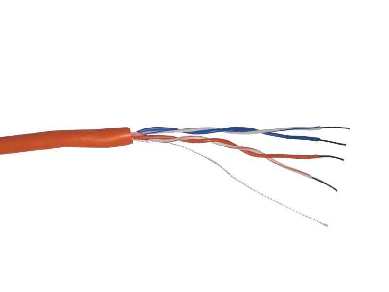Кабель UTP2 cat.5e, одножильный, CCA, нг(А)-HF LSZH, оранжевый NETKO Optima 150м