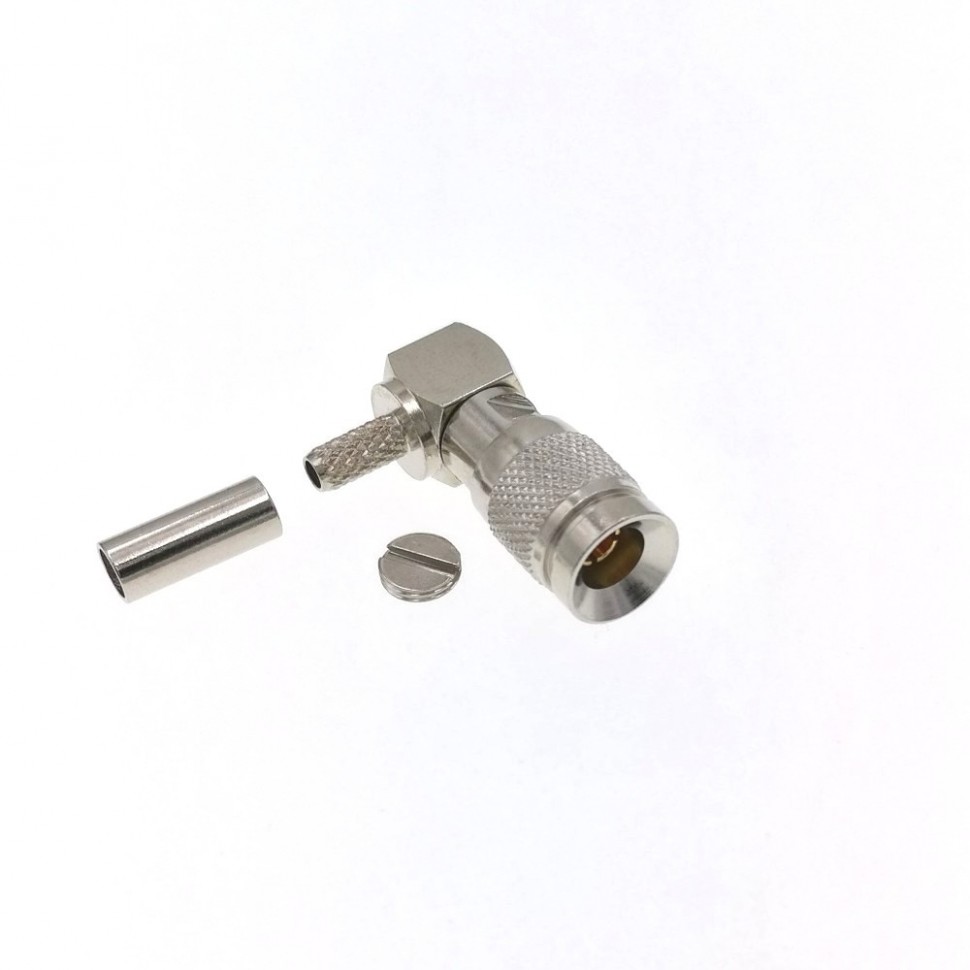 ВЧ-разъём DIN 1.0/2.3(male)угловой обжимной под кабель RG-316