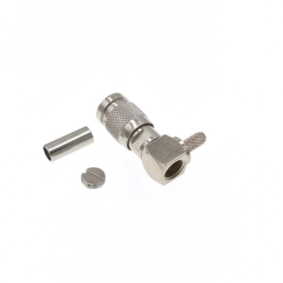 ВЧ-разъём DIN 1.0/2.3(male)угловой обжимной под кабель RG-316