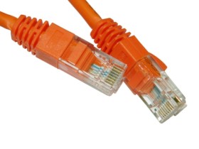 Патч-корд UTP4 cat.5e, литой коннектор, оранжевый, LSZH, Netko CKC