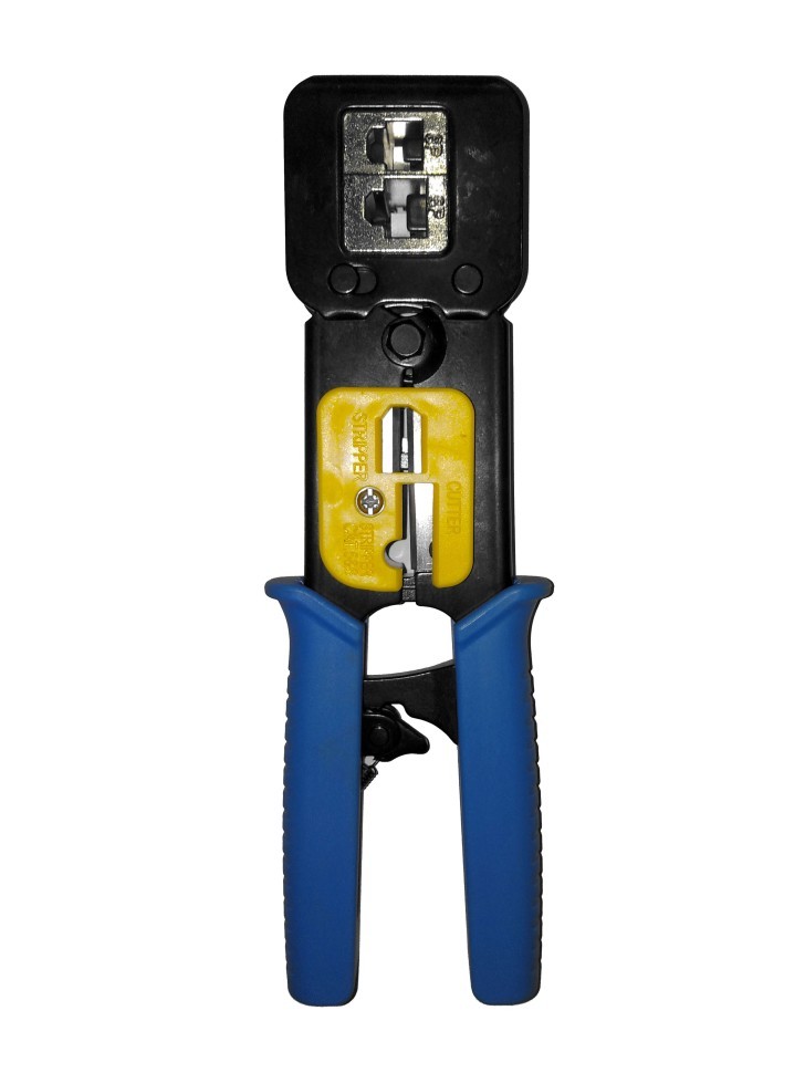 Инструмент обжимной для коннекторов со сквозным отверстием EZNetko plug RJ-45 (8p8c); RJ-11/RJ-12 (6p2c/6p4c/6p6c) L