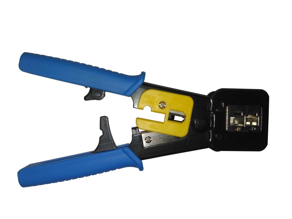 Инструмент обжимной для коннекторов со сквозным отверстием EZNetko plug RJ-45 (8p8c); RJ-11/RJ-12 (6p2c/6p4c/6p6c) L