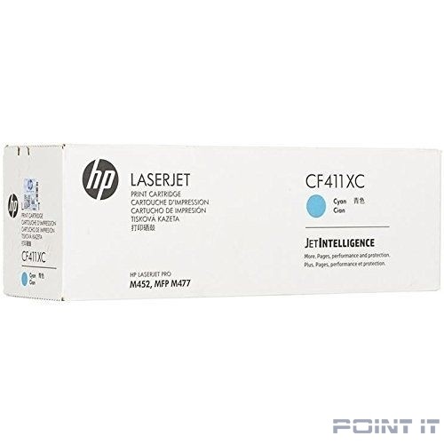 HP Картридж CF411XC 410X лазерный голубой увеличенной емкости (5000 стр) (белая корпоративная коробка)