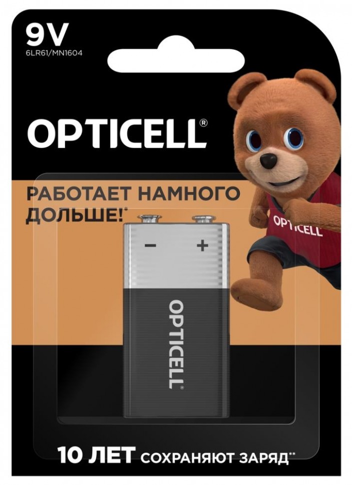 Элемент питания (батарейка) OPTICELL BASIC 9V 1 PCS