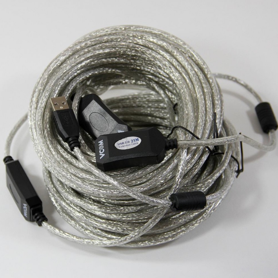 Адаптер USB2 AM/AF 25M VUS7049-25M VCOM