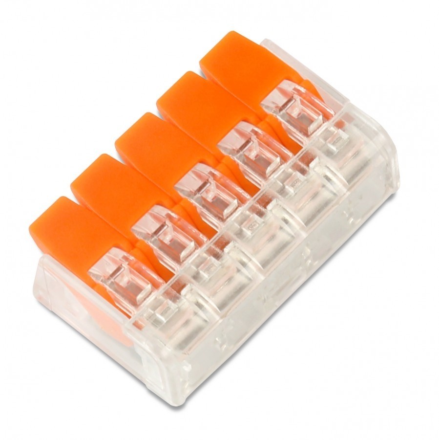 Клемма 223-415 многоразовая, универсальная, 5-проводная (0,14-4мм2),  NETKO Optima