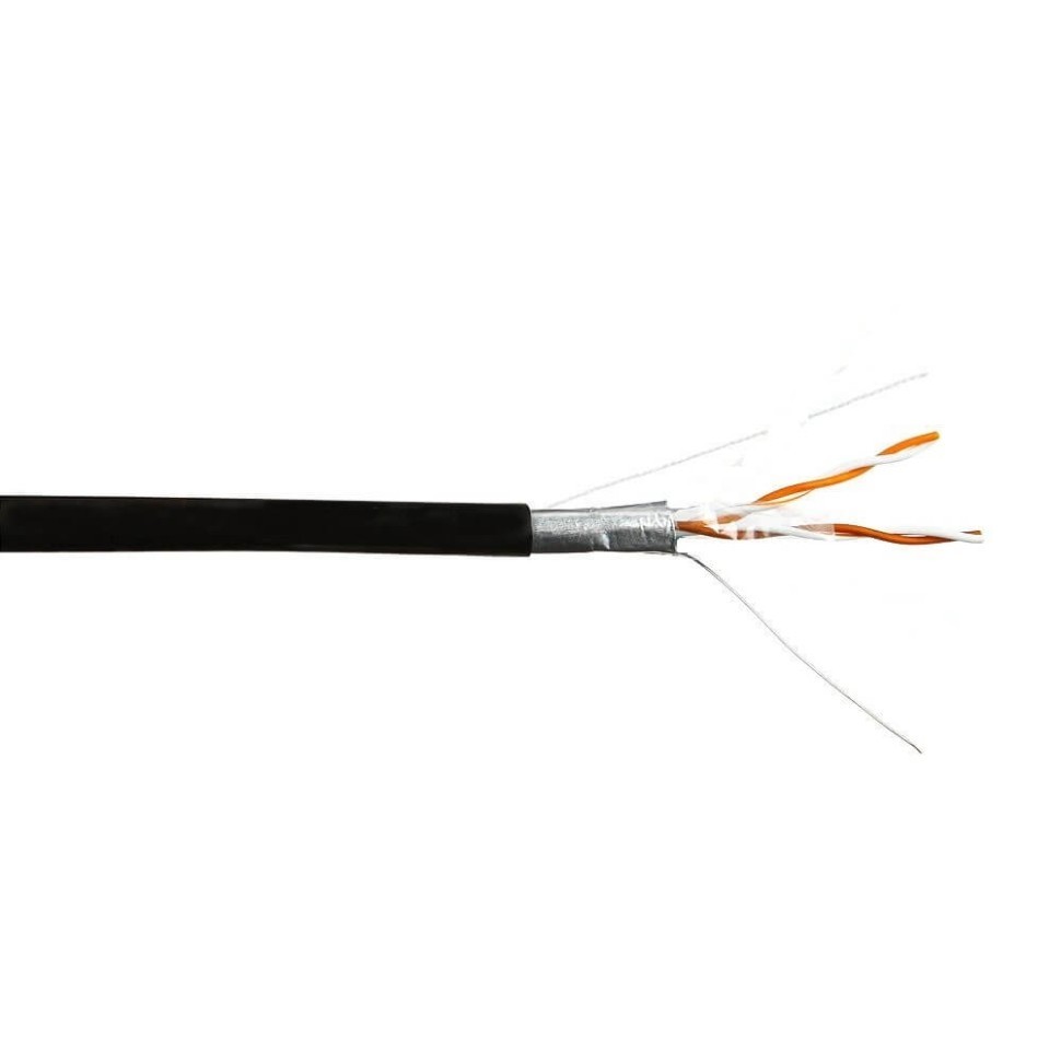 Кабель Skynet Premium FTP2 cat.5е, одножильный, Cu, для наружных работ, черный 100м