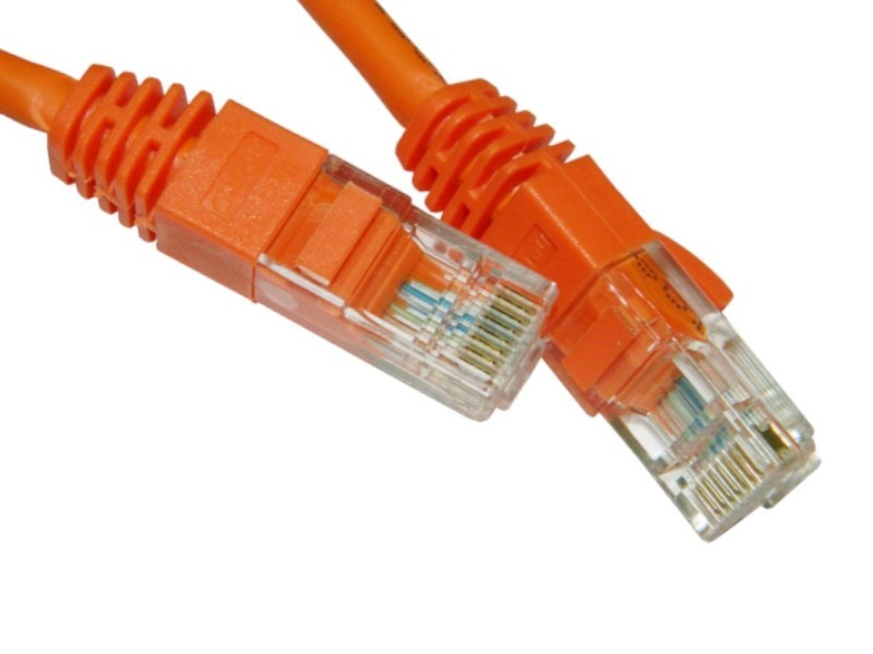 Патч-корд UTP4 cat.5e, литой коннектор, оранжевый, LSZH, Netko CKC 10 шт
