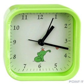 Perfeo Quartz часы-будильник &quot;PF-TC-012&quot;, квадратные 9,5*9,5 см, зелёные