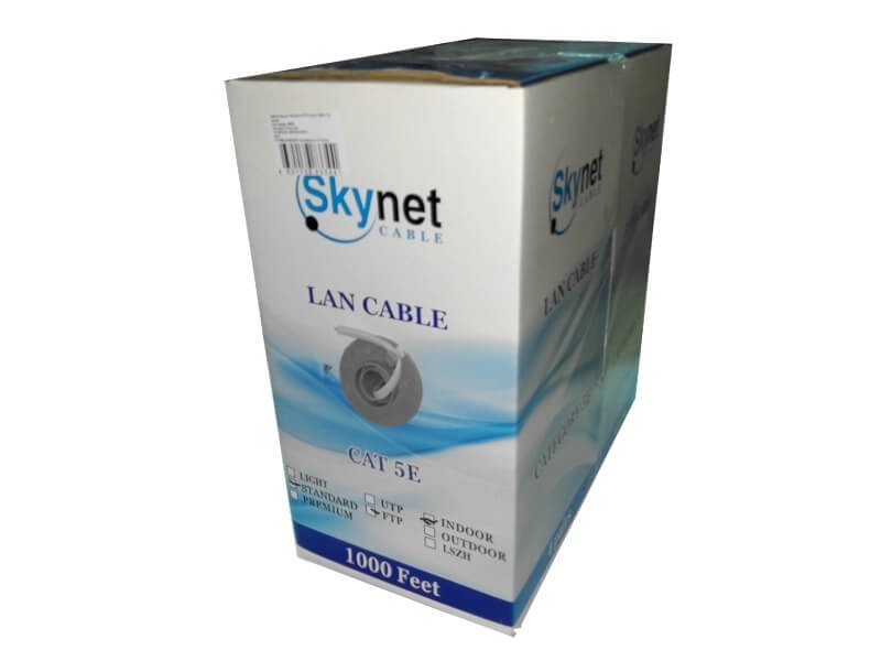 Кабель Skynet Standard FTP4 cat.5е, одножильный, Cu, Проходит Fluke тест, серый 40м
