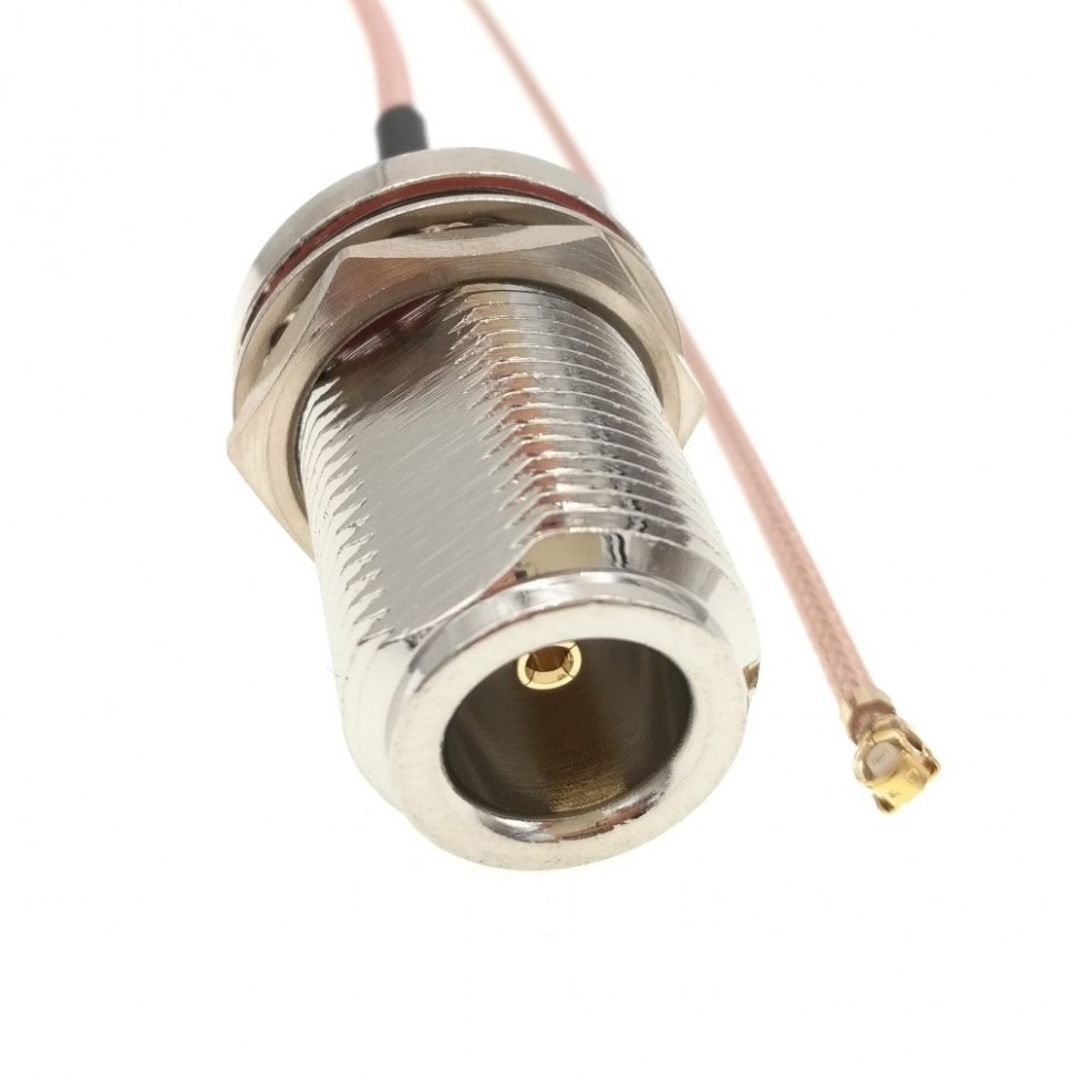 Адаптер для модема (пигтейл) U.fl(IPEX)-N(female)тип2 кабель RG178 30см.