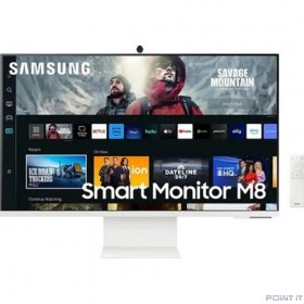 Монитор LCD Samsung 31.5&quot; S32CM801UI M8 белый {VA 3840x2160 60Hz 4ms 3000:1 178/178 HDMI USB USB-C MM Webcam BT5.2 VESA} [LS32CM801UIXCI]