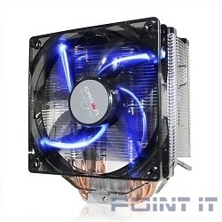 CROWN Кулер для процессора CM-5 (Для Intel и AMD,TDP до 187 Ватт,5шт. теплопроводных трубок,Синяя светодиодная подсветка,Гидродинамическиий подшипник,Размер: 148*126*85 мм)