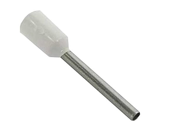 Штыревой втулочный кабельный наконечник E 7512 (НШВИ F=12мм) 0,75мм2, изолированный, серый, 100шт, NETKO Optima 5шт