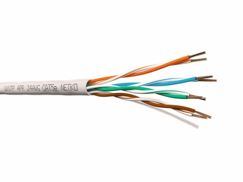Кабель U/UTP4 cat.5e, 4 пары 24 AWG BC, многожильный, FLUKE TEST, NETKO Expert 10м