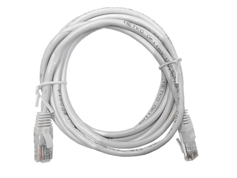 Патч-корд UTP4 cat 5e, ВС, LSZH, белый, литой коннектор NETKO Optima 10 шт