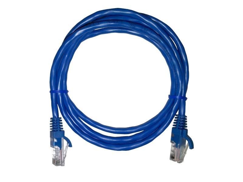 Патч-корд UTP4 cat 5e, ВС, LSZH, синий, литой коннектор NETKO Optima 20 шт