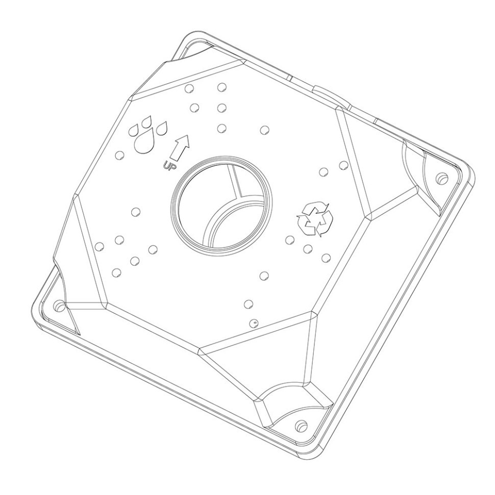 Накладная распределительная коробка Amatek AV-BB1F пластмассовая 7000314 2шт