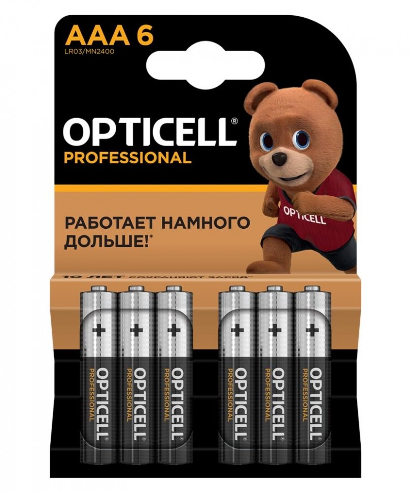 Элемент питания (батарейка) PROFESSIONAL AAA 6 PCS 5052004 OPTICELL