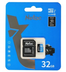 Карта памяти MICRO SDHC 32GB + ADP NT02P500STN-032G-R NETAC