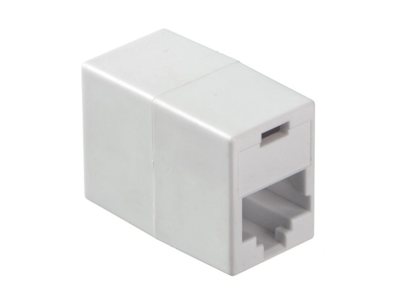 Соединительный модуль RJ45(8p8c) на RJ45(8p8c) cat.5e, компактный размер (прямой контакт) (ВхШхД 22х16х31мм)/ белый, NETKO Optima
