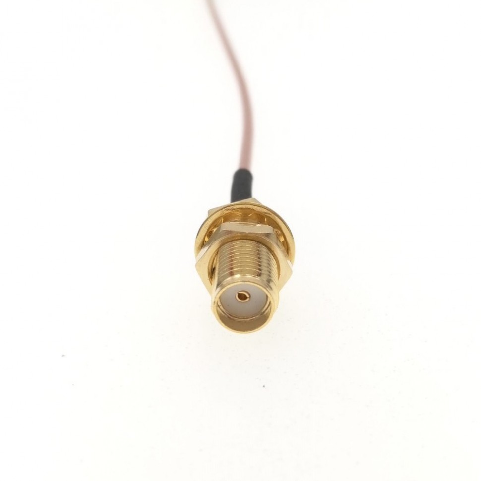 Адаптер для модема (пигтейл) SMA(male)угловой-SMA(female) кабель RG178 20см.