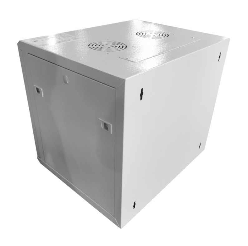 Шкаф настенный 9U серия SOLO (540х600х445), передняя дверь стекло, собранный, серый A Netko