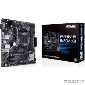 Asus PRIME B450M-K II {Soc-AM4 AMD B450 2xDDR4 mATX AC`97 8ch(7.1) GbLAN RAID+VGA+DVI+HDMI}