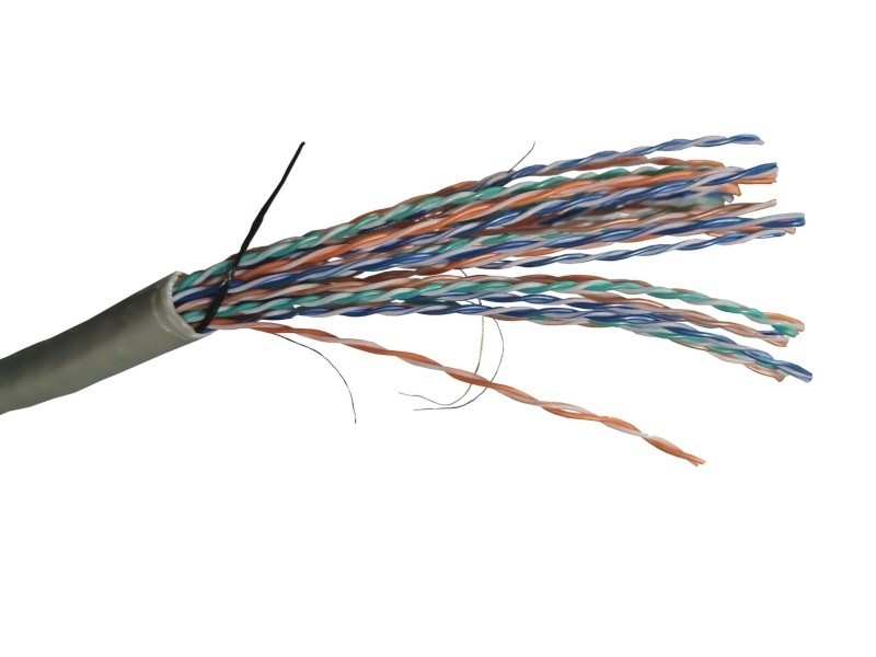 Кабель UTP25 cat.5e, , 24 AWG, серый 100м