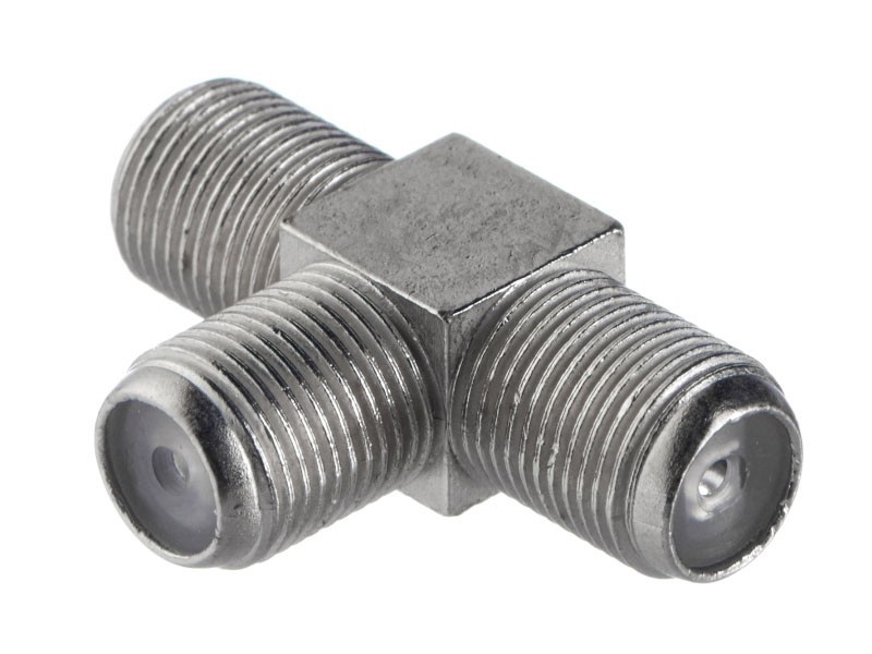 Переходник соединитель на 3 гн F тройник (цинк), NETKO Optima 20 шт