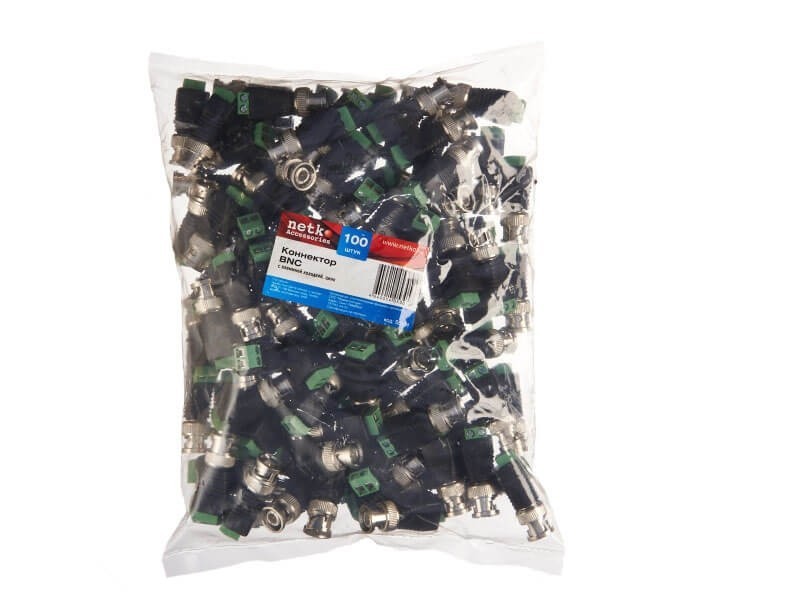 Коннектор BNC с клеммной колодкой, цинк NETKO Optima 40 шт