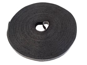 Лента-липучка многоразовая 10мм*10м, с насечками для отрыва (каждые 2 см), черная NETKO Optima