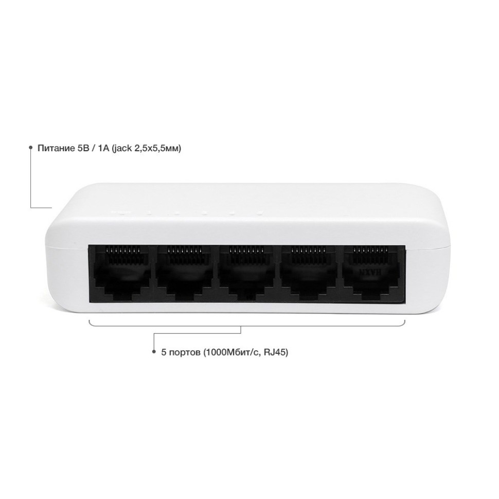 AN-SG5 - 5-портовый 1000 Мбит/с коммутатор