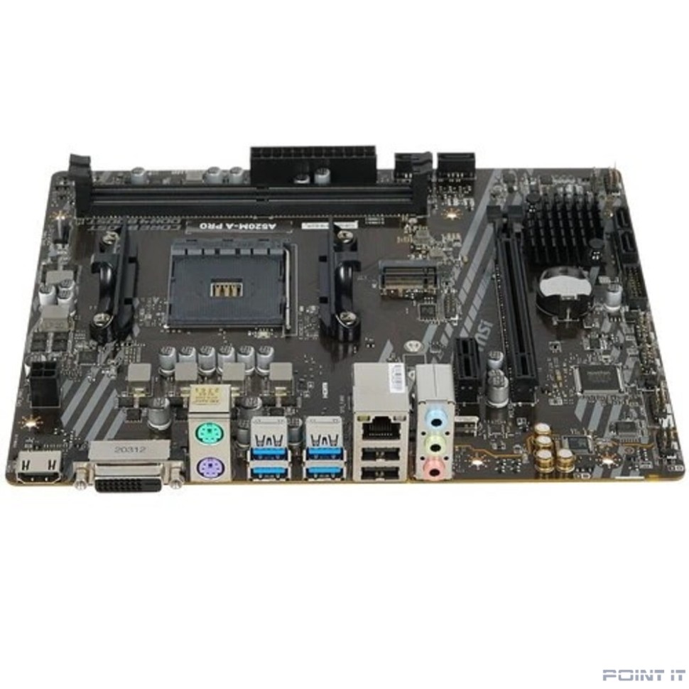 MSI A520M-A PRO {Soc-AM4 AMD A520 2xDDR4 mATX AC`97 8ch(7.1) GbLAN RAID+DVI+HDMI}