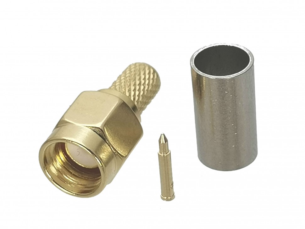ВЧ-разъём SMA(male) обжимной под кабель RG-58