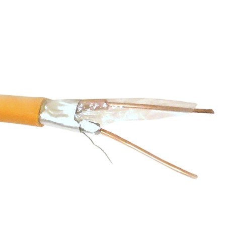 Кабель сигнальный ТЕХНОКАБЕЛЬ, экранированный, КПСЭнг(А)-FRLS, 1*2*0.75мм2 (0,98мм) 20м, оранж. АКЦИЯ