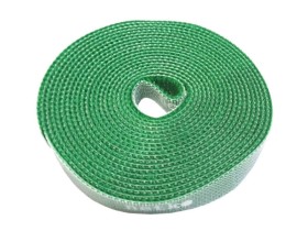 Лента-липучка многоразовая 10мм*3м, с насечками для отрыва (каждые 2 см), зеленая NETKO Optima