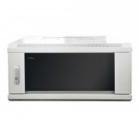 Шкаф настенный 4U серия WMA (Wall Maestro) (600х450х280), передняя дверь стекло, собранный, серый Netko  &quot;А&quot;