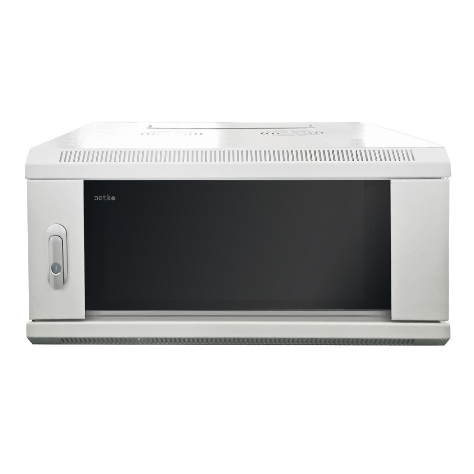 Шкаф настенный 4U серия WMA (Wall Maestro) (600х450х280), передняя дверь стекло, собранный, серый Netko "А"