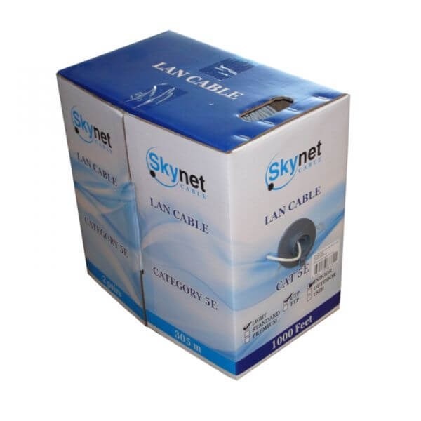 Кабель Skynet Light UTP2 cat.5е, одножильный, Cu, серый 3м