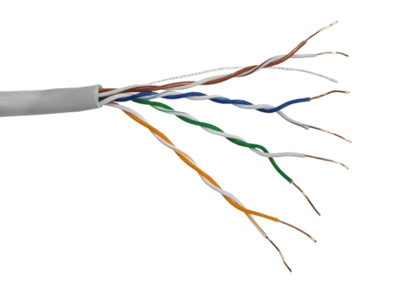 Кабель UTP4 cat.5е, одножильный, Cu, Проходит Fluke тест, серый, NETKO Optima Gold 200м