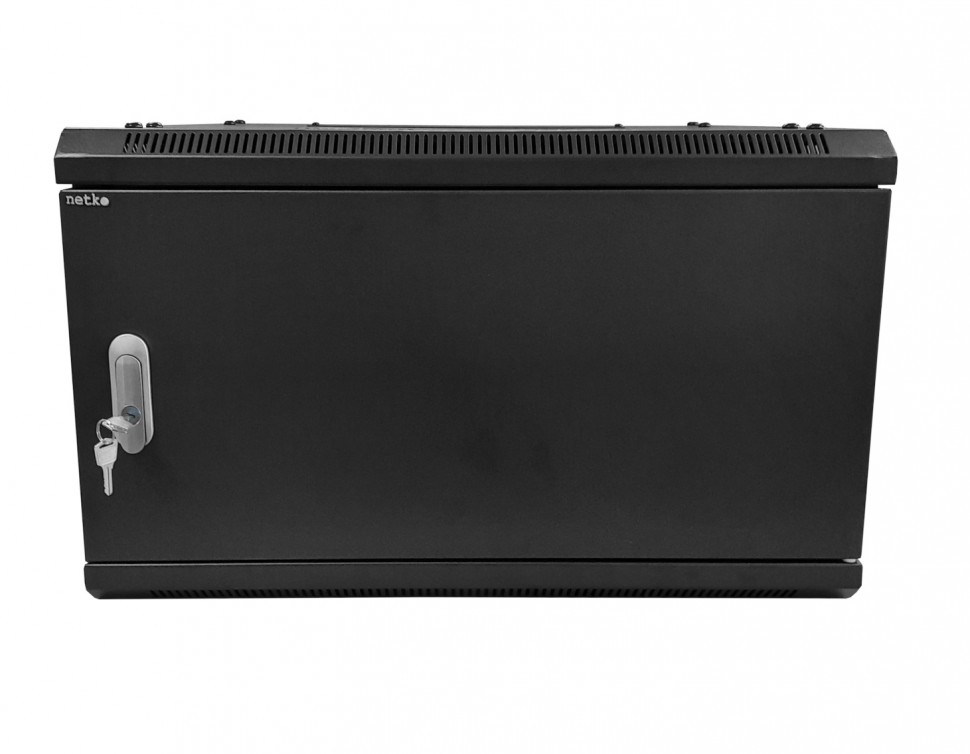 Шкаф настенный 4U серия WMA (Wall Maestro) (600х450х280), разборный, передняя дверь металл, черный Netko "А"