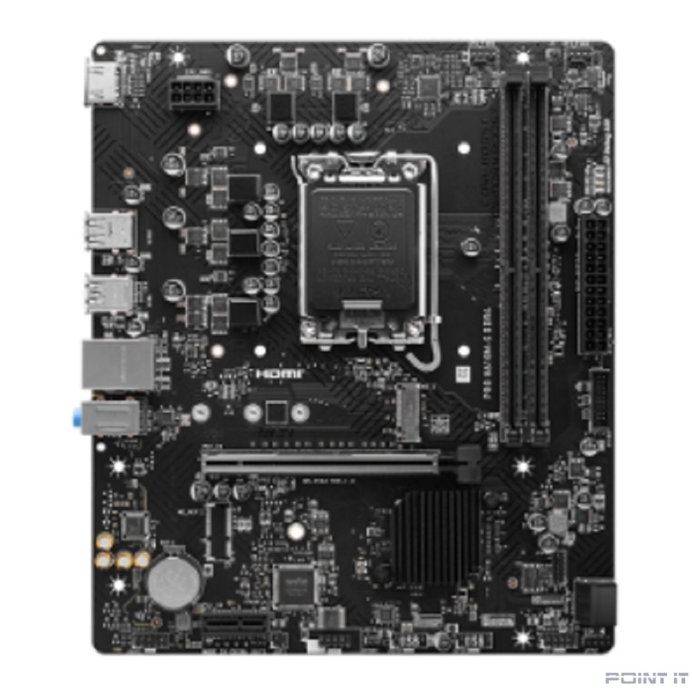 MSI PRO H610M-S DDR4 H610, LGA1700, 2*DDR4, 1*PCIEx16, 1*PCIEx1, 1*M.2, 2*USB3.2Gen1, 4*USB2.0, 2*SATA3.0, 1G, HDMI, M-ATX, RTL