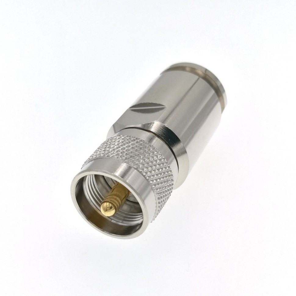 ВЧ-разъём UHF(male) PL259 прижимной под кабель 10D-FB