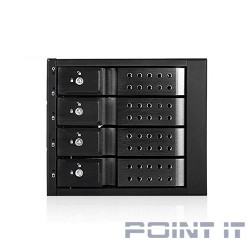 Procase T3-304-SATA3-BK {Hot-swap корзина 4 SATA3/SAS 6Gb (черный) hotswap trayless aluminium mobie rack module (3x5,25) 1xFAN 80x15mm}