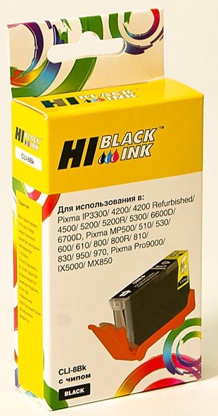 Картридж Hi-Black (HB-CLI-8Bk) для Canon PIXMA iP4200/iP6600D/MP500, Bk