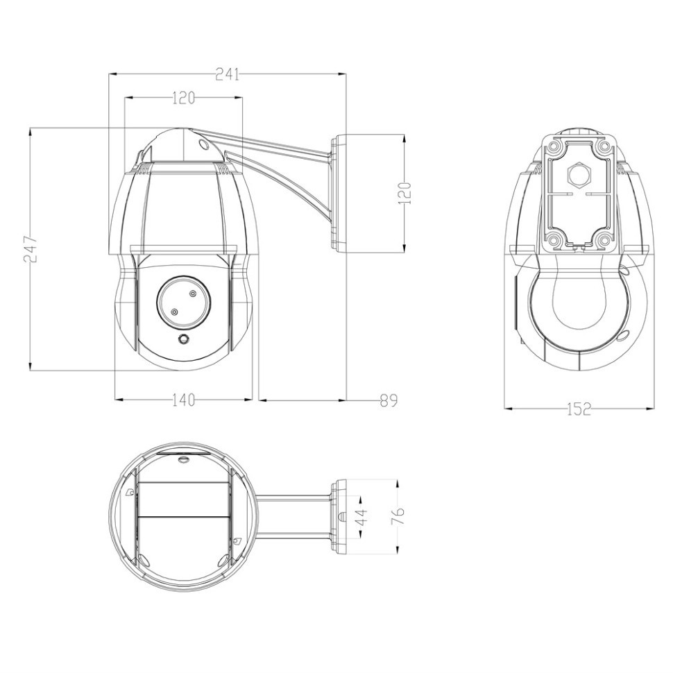 AC-H201PTZ20H - уличная высокоскоростная поворотная AHD/TVI/CVI/960H камера