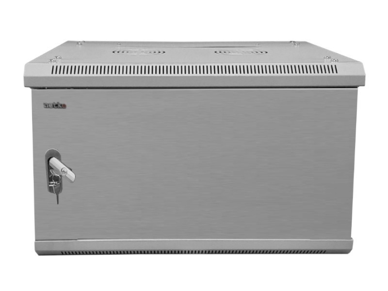 Шкаф настенный 9U серия WMA (Wall Maestro) (600х450х500), передняя дверь металл, разборный, серый Netko А