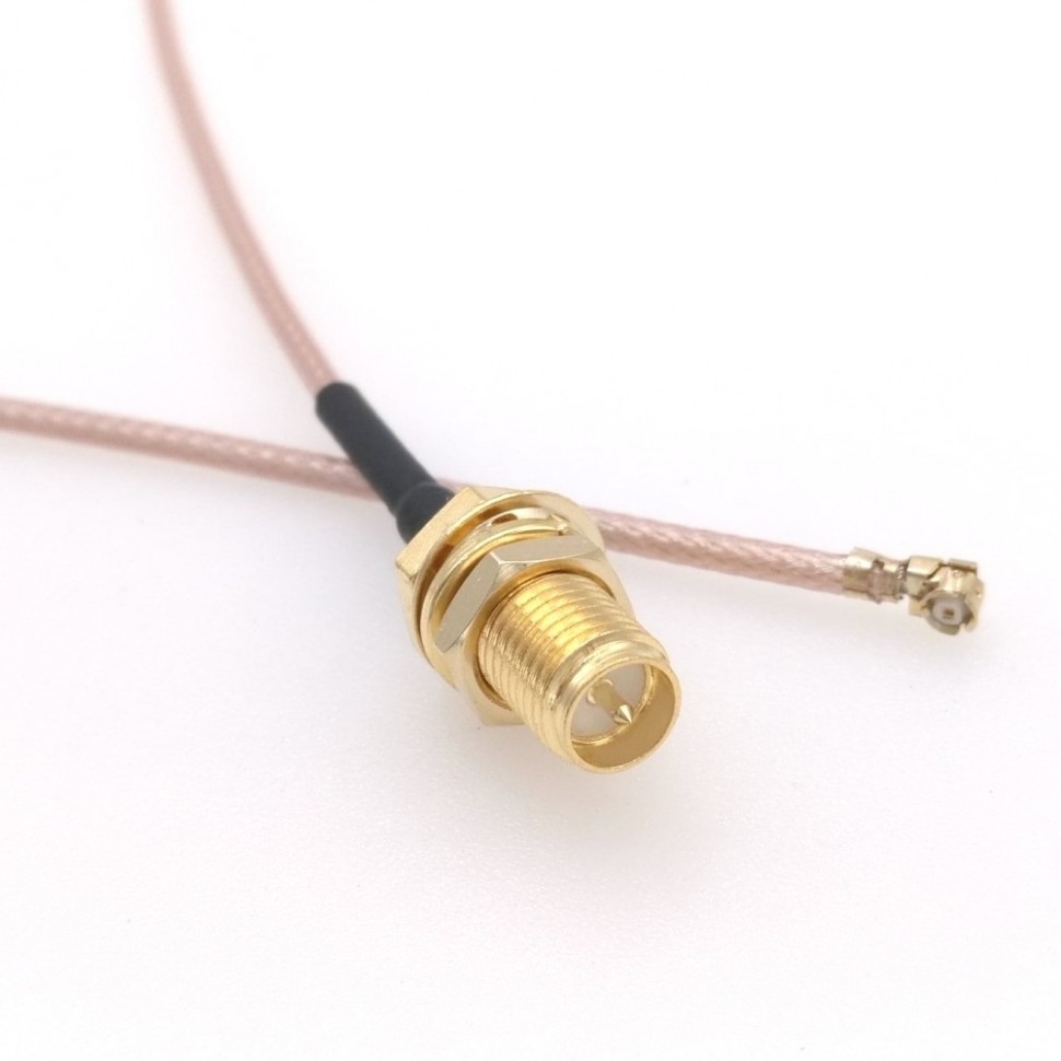 Адаптер для модема (пигтейл) U.fl(IPEX)-RP-SMA(female) кабель RG178 15см.